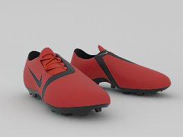 Red Football Cleats 3d preview