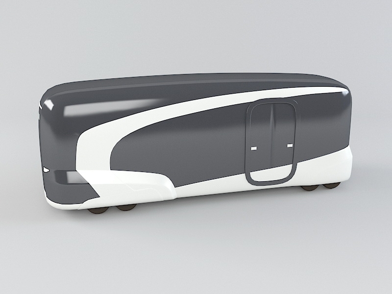 Futuristic Bus 3d rendering