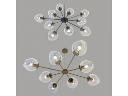 Glass Bulb Chandelier 3d preview