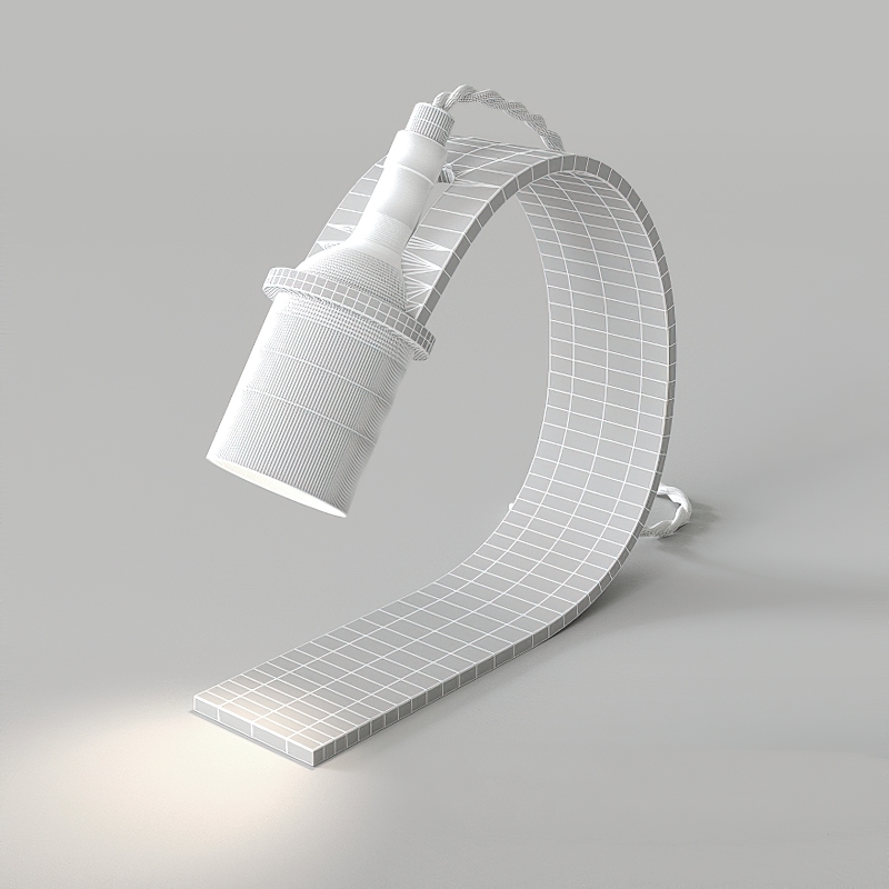 Glass Bottle Table Lamp 3d rendering