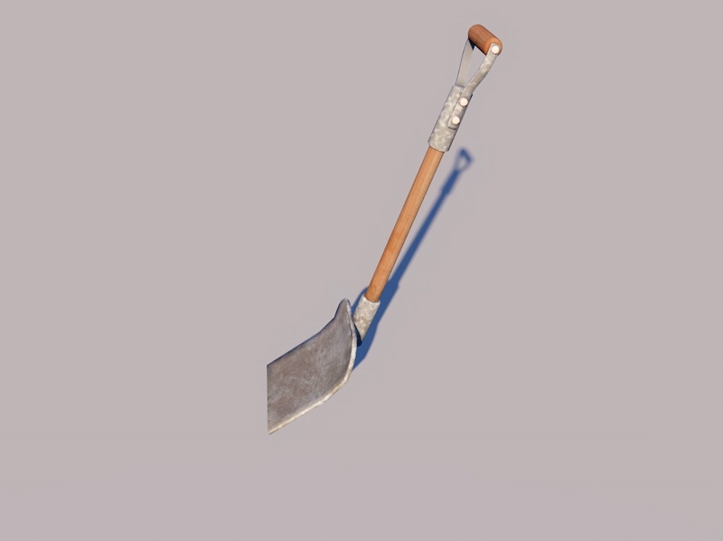 Old Shovel 3d rendering