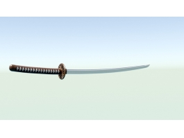 Japanese Katana Sword 3d model preview