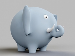 Cute Cartoon Elephant 3d preview
