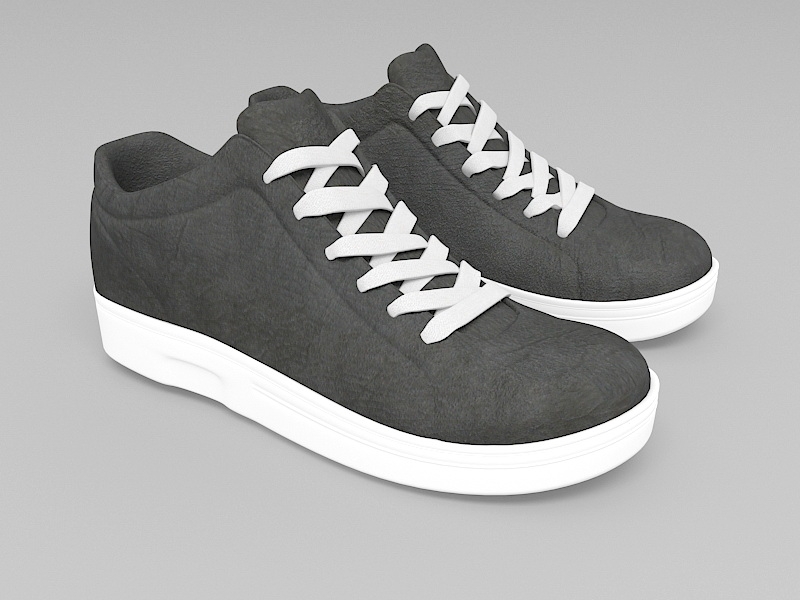 Black Sneakers 3d rendering