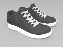 Black Sneakers 3d model preview