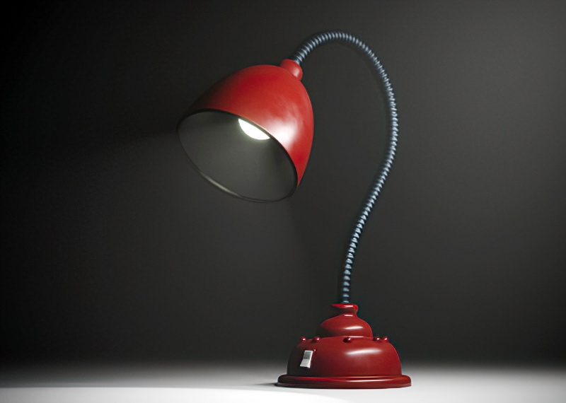 Gooseneck Desk Lamp 3d rendering