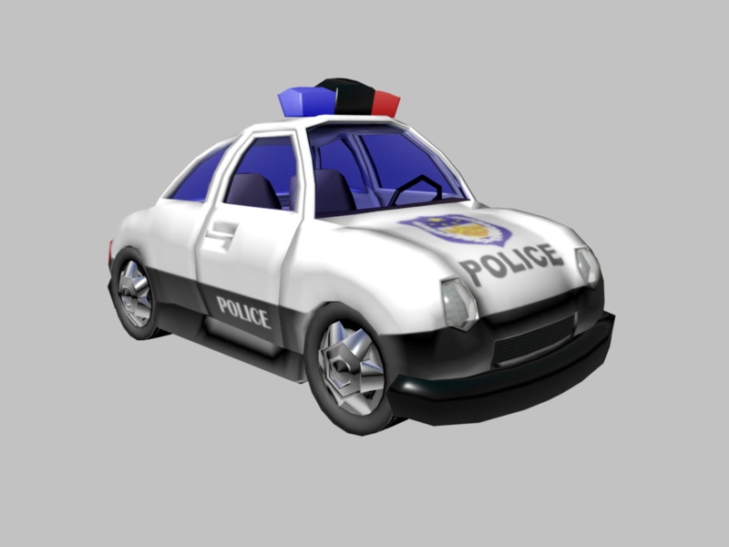 Police Wagon Rigged 3d rendering