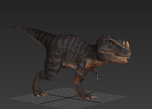 T-Rex Rigged Wallking Animation 3d rendering