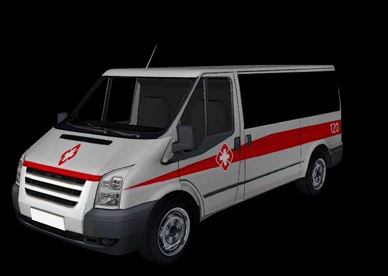 Ambulance Truck 3d rendering