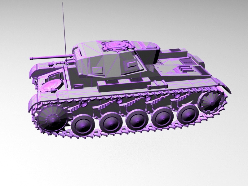 German Panzer I Tank 3d rendering