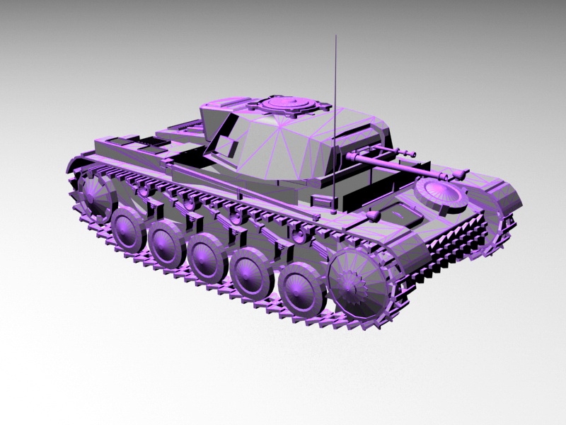 German Panzer I Tank 3d rendering
