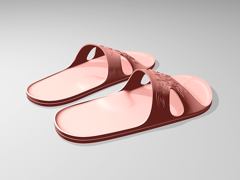 Women's Slippers 3d rendering