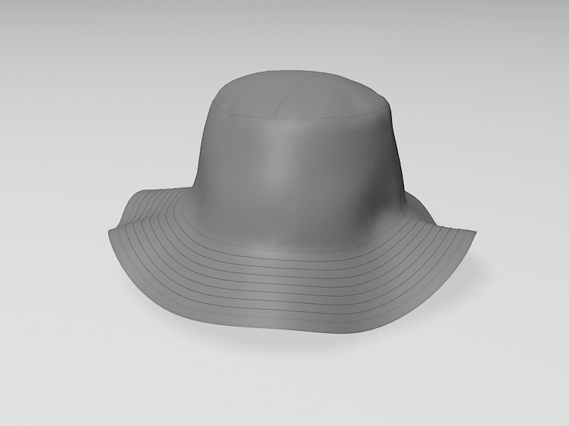Bucket Hat 3d rendering