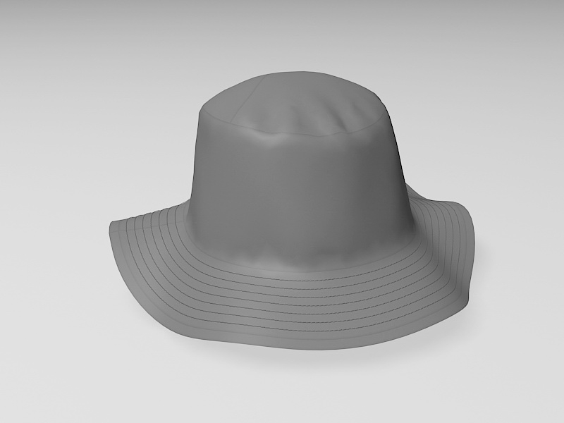 Bucket Hat 3d rendering
