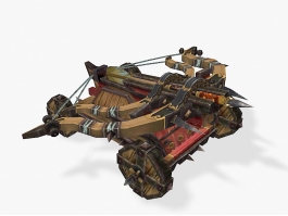 Ballista Crossbow with Wheels 3d preview