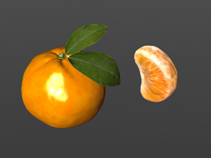Orange Fruit 3d rendering