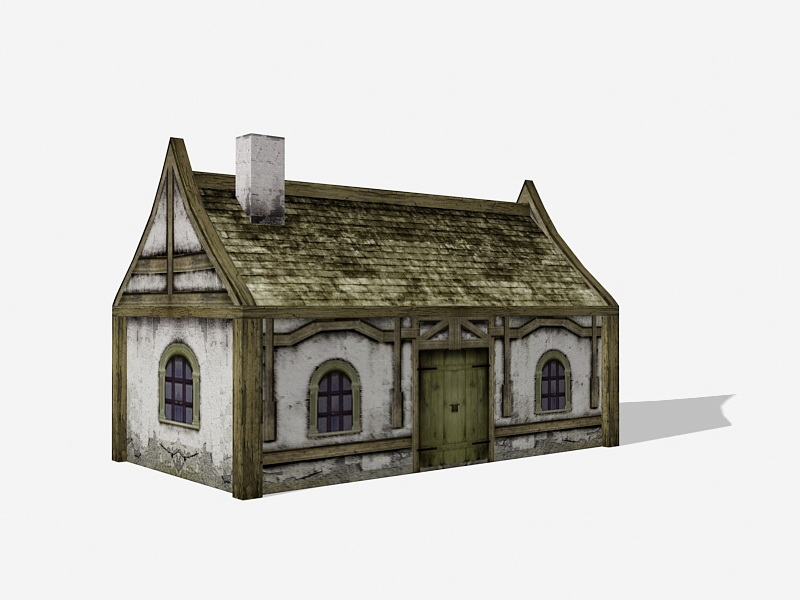 Vintage Village House 3d rendering