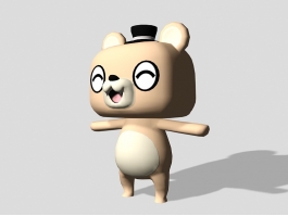 Cute Bear Cartoon 3d preview