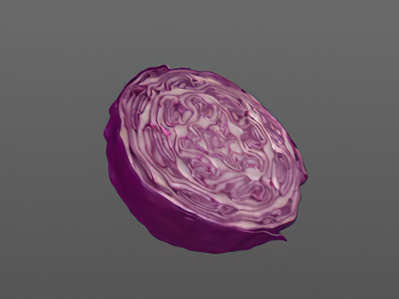 Red Cabbage 3d rendering