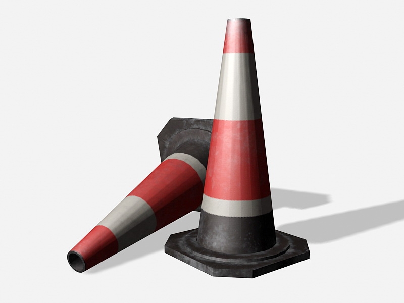 Red Traffic Cones 3d rendering