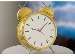 Yellow Alarm Clock 3d model preview