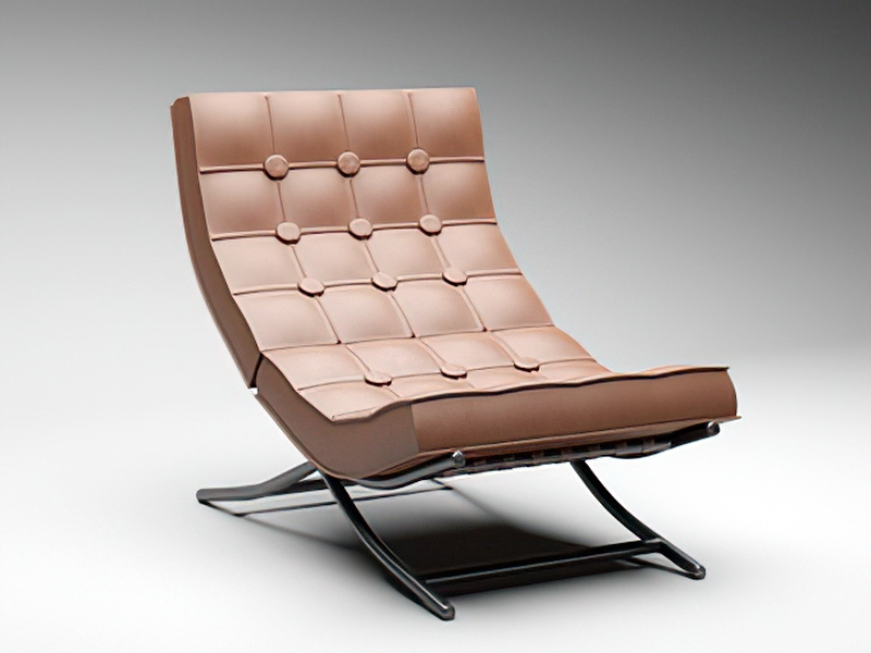 Barcelona Leather Chair 3d rendering