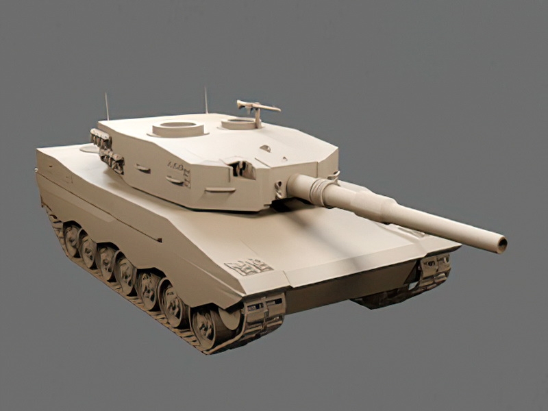 German Leopard 2A7 Tank 3d rendering