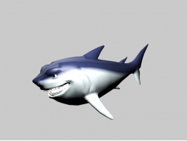 Scary Shark Cartoon 3d preview