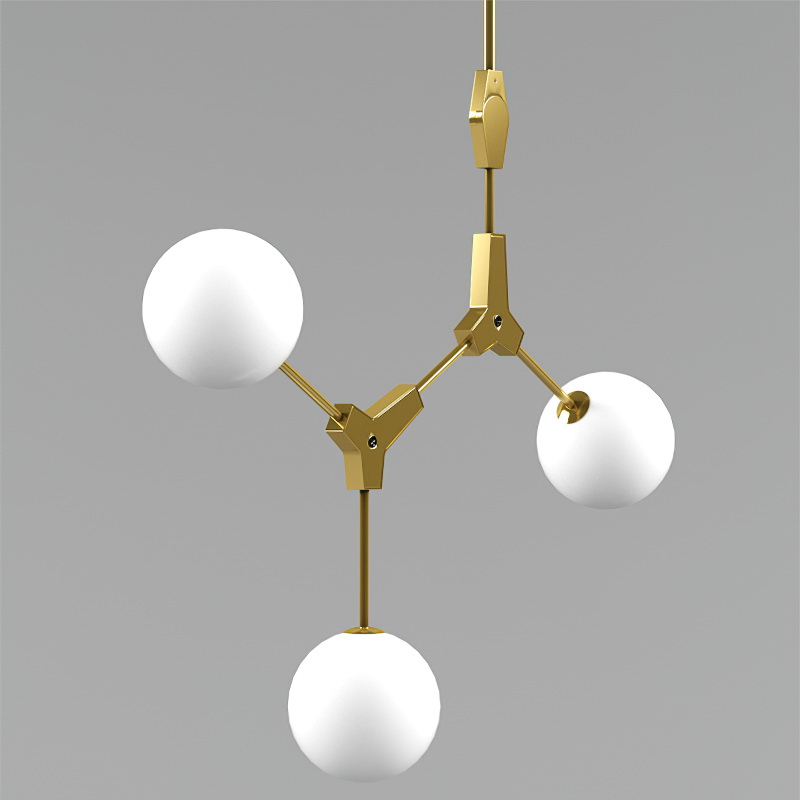Molecular Shaped Chandelier 3d rendering