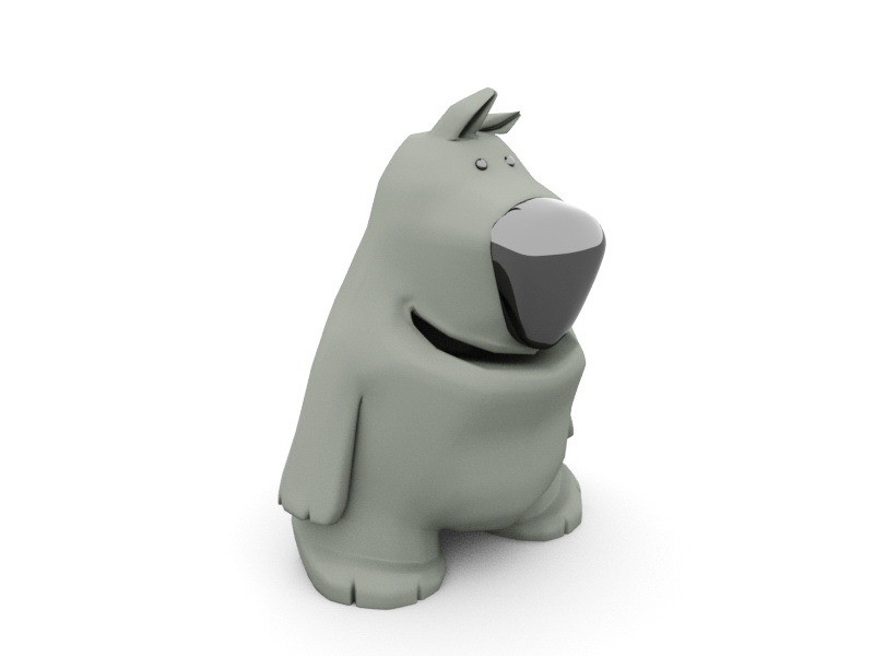 Bear Cartoon Character 3d rendering