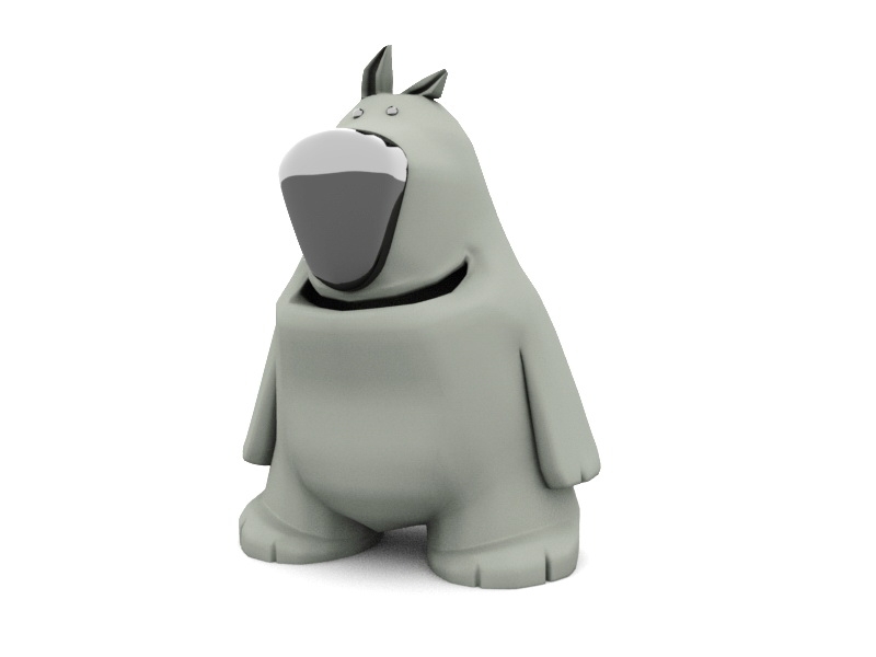 Bear Cartoon Character 3d rendering
