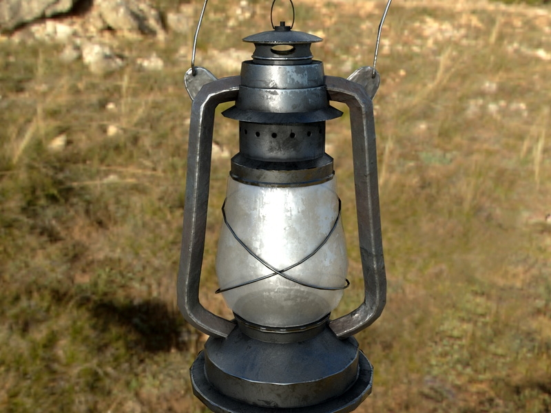 Kerosene Oil Lamp 3d rendering