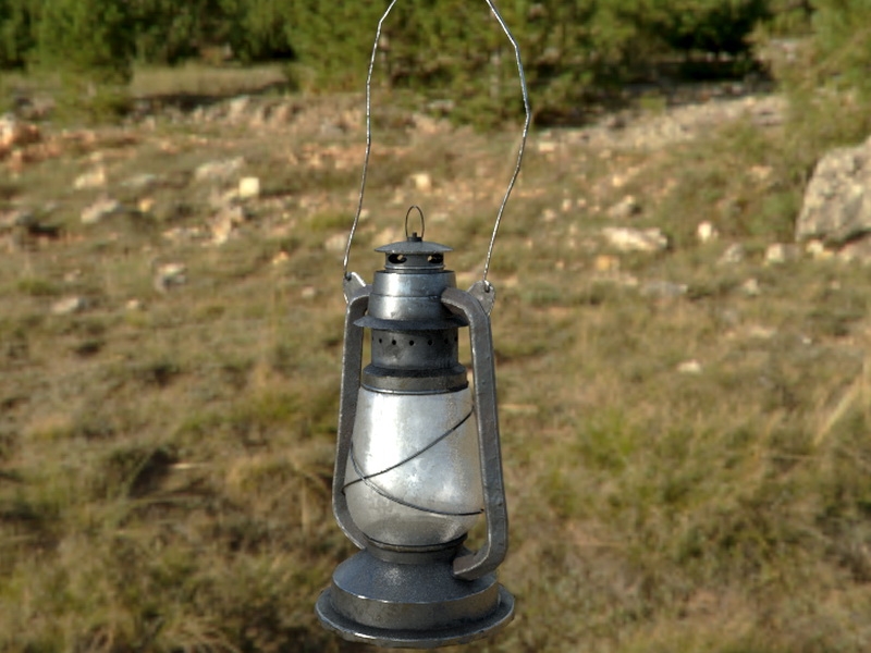 Kerosene Oil Lamp 3d rendering