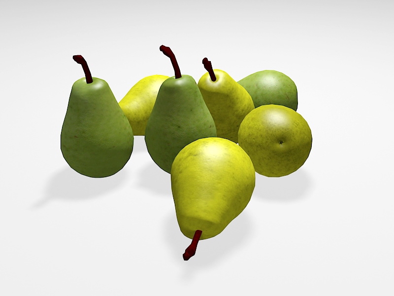 Bartlett Pears 3d rendering