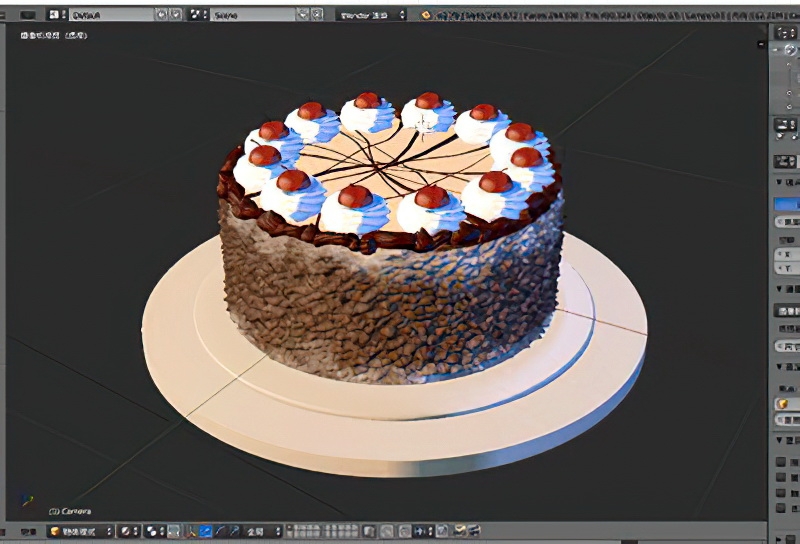 Chocolate Layer Cake 3d rendering