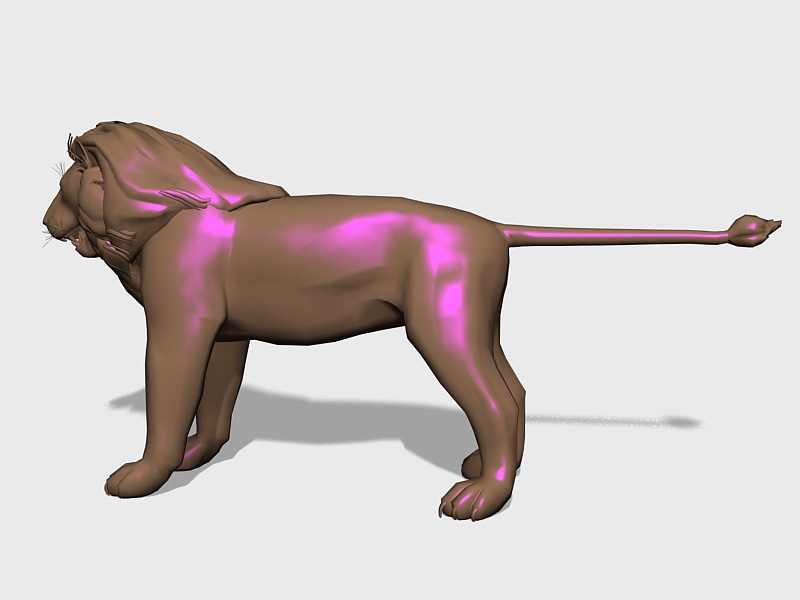 Lion Statue 3d rendering
