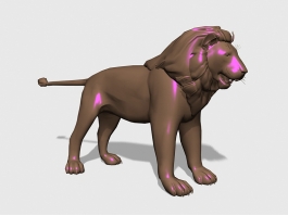 Lion Statue 3d model preview