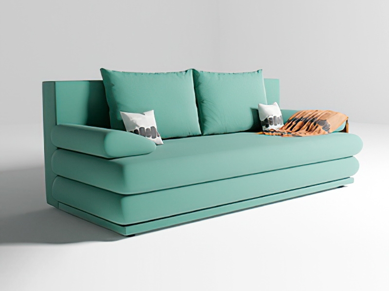 Blue Fabric Couch Sofa 3d rendering