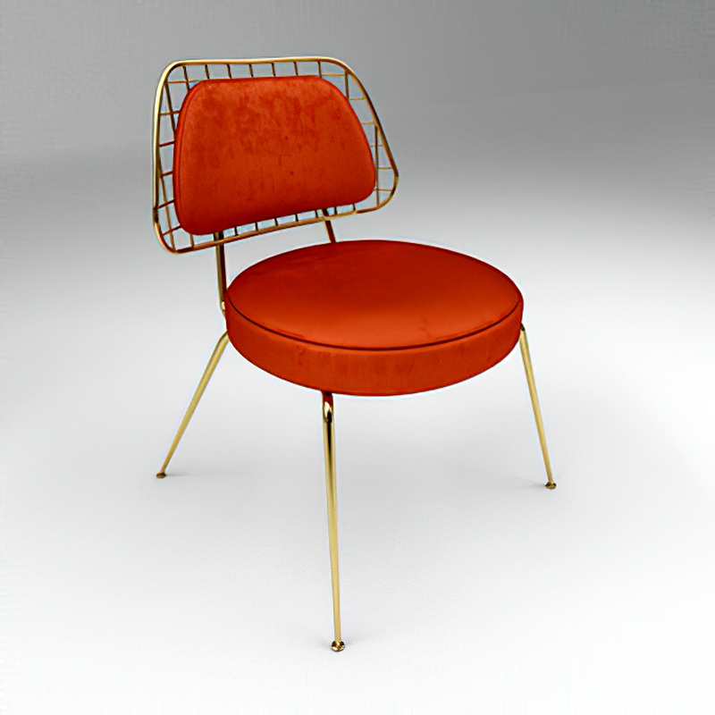 Red Dining Chair 3d rendering