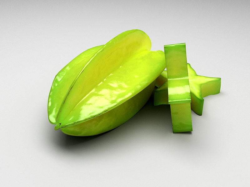Carambola Fruit 3d rendering