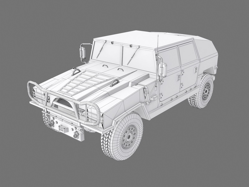 Dongfeng EQ2050 Military Light Utility Vehicle 3d rendering
