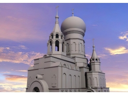 Eastern Orthodox Church Building 3d preview
