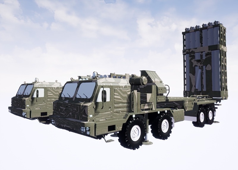S-350 Missile System 3d rendering