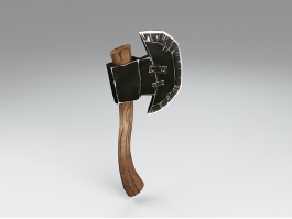 Wooden War Axe 3d preview