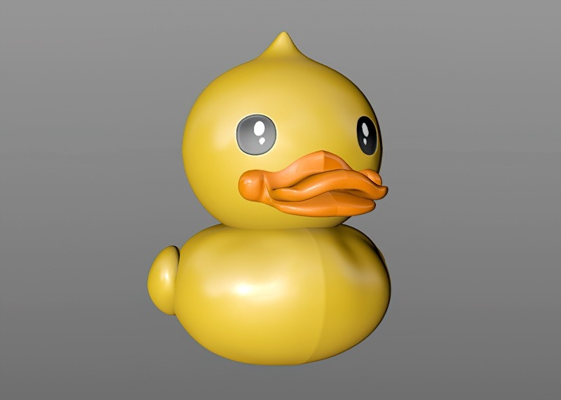 Yellow Rubber Duck 3d rendering