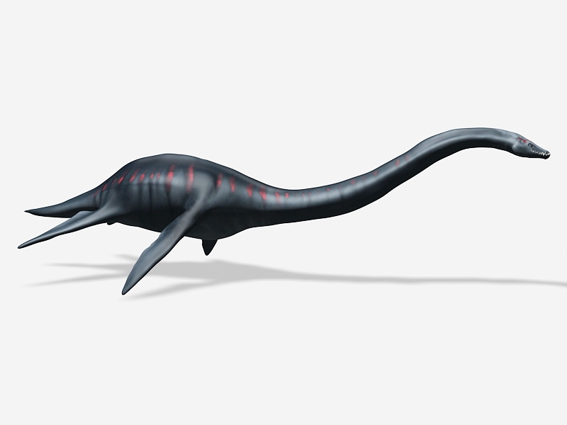 Elasmosaurus Dinosaur 3d rendering