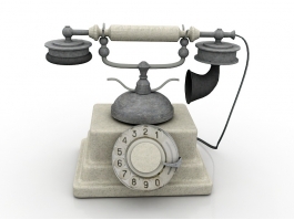 Old Style Telephone 3d model preview