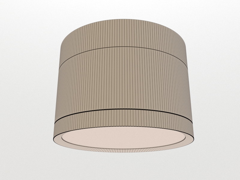 Ceiling Mounted Drum Light Fixture 3d rendering