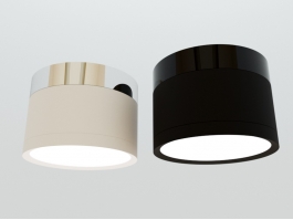 Ceiling Mounted Drum Light Fixture 3d model preview