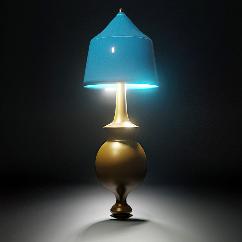 Vintage Brass Table Lamp 3d rendering